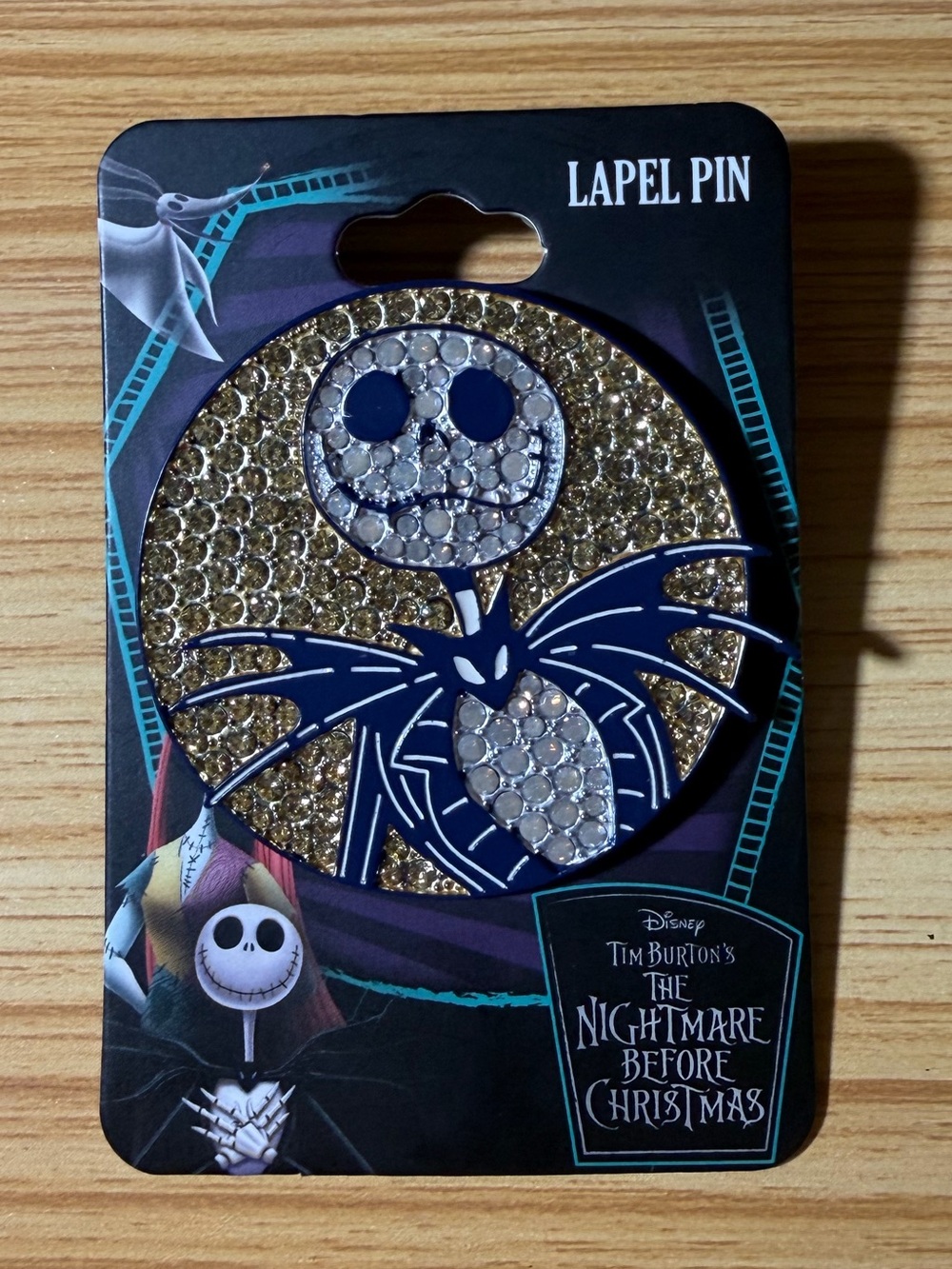 Disney Nightmare Before Christmas Jack Skellington Pave Bling Enamel Lapel Pin